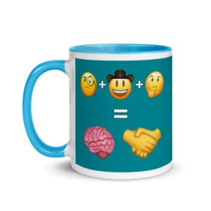The Brain Trust on a Mug:  Emojified